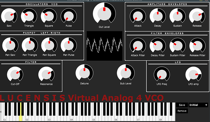 Virtual Analog 4VCO