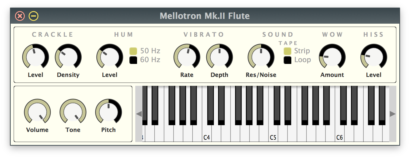 Mellotron v VST. Mellotron all Samples. Touché Pitch Bend. Flute vst