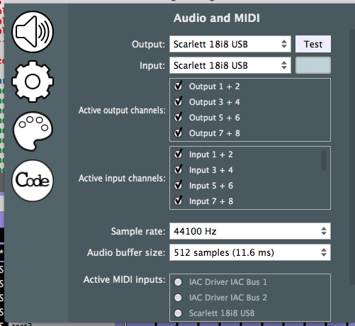 I:O Settings